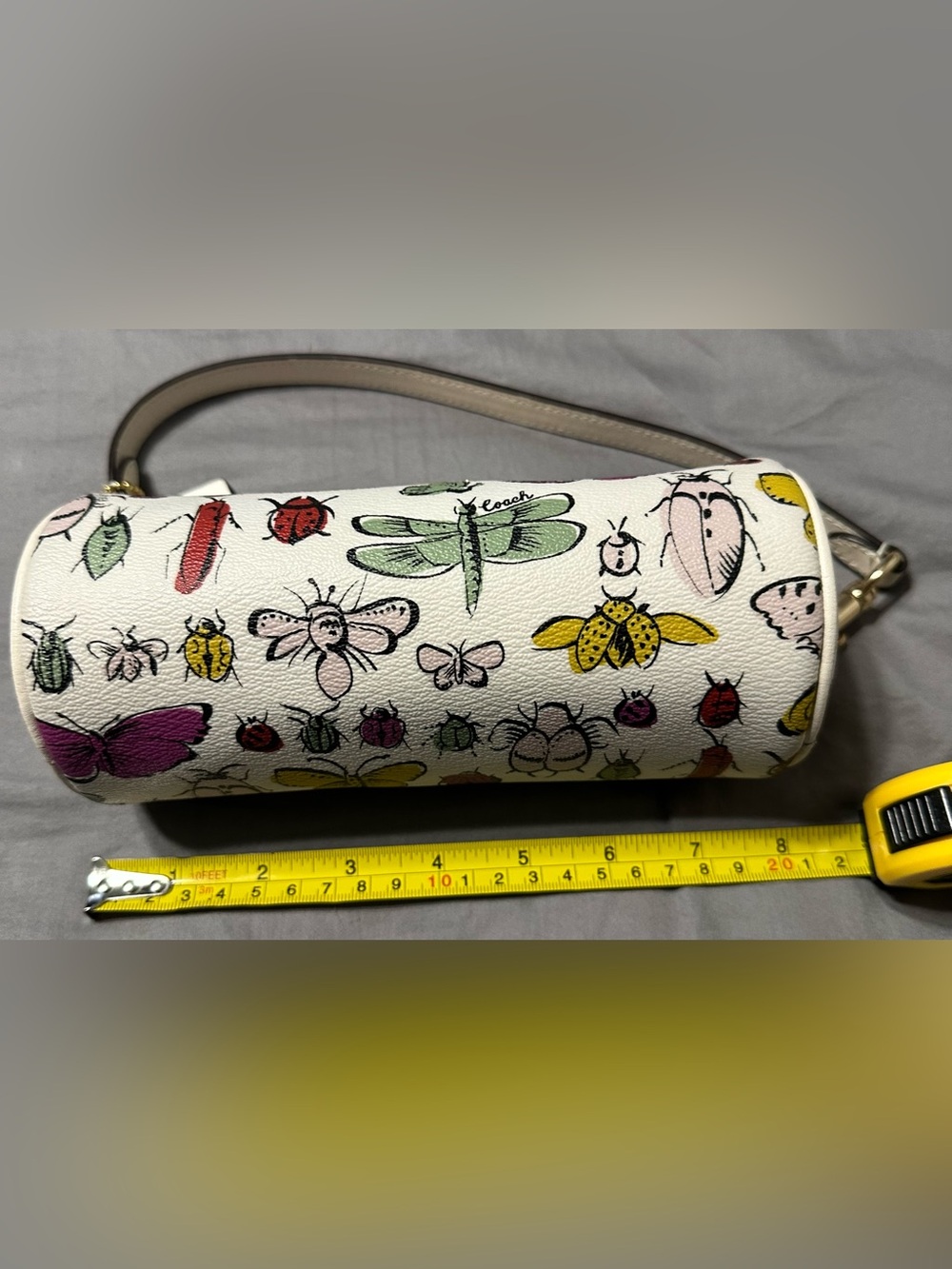 Coach Coated Canvas Nolita Barrel Bag With Creature Print CR831 Chalk Multi - Picture 5 of 9
